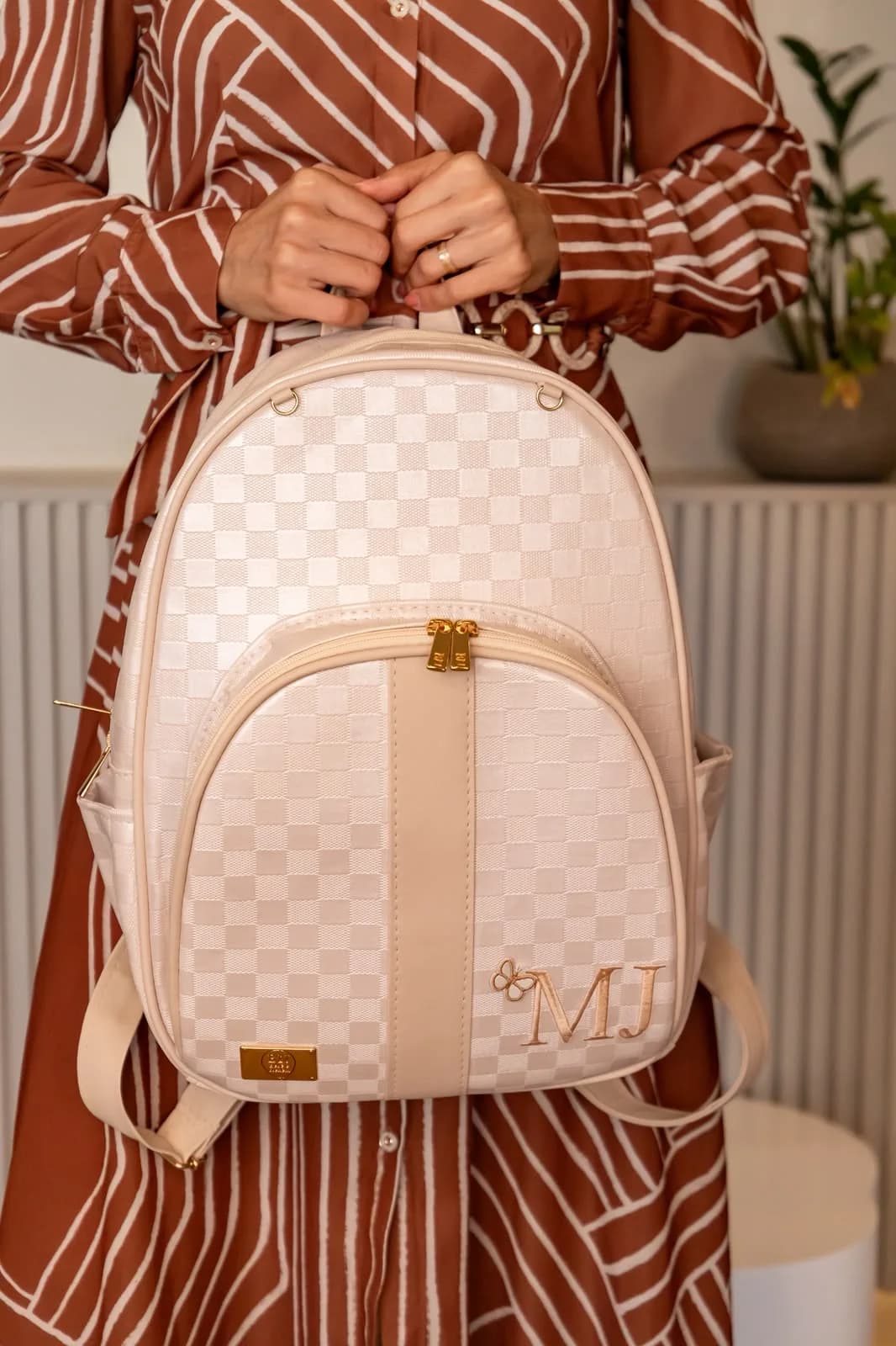 Mochila Baby Grande Atemporais – Paris Creme