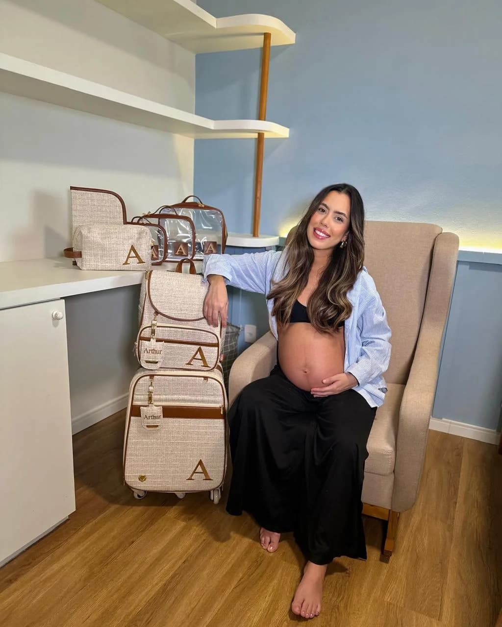 Kit Bolsas Maternidade Noblesse Essencial – Marfim detalhe Caramelo — foto 1 de 1