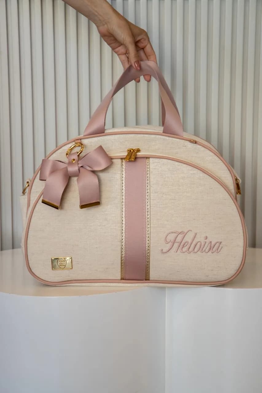 Kit Bolsas Maternidade Ivoire — Mochila Malu e Bolsa Golden Grande — foto 6 de 9