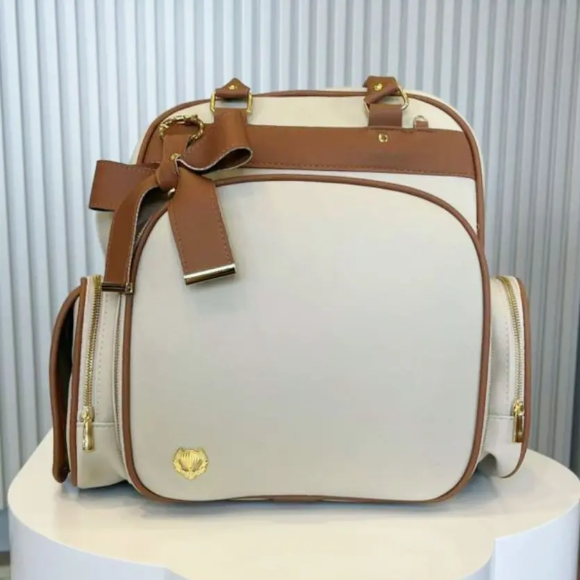 Mochila Multifuncional Coleção Mônaco Bege com Marrom